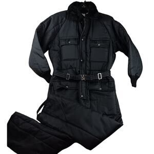 Vintage Walls USA Blizzard Proof Snow Suit Men Large/Regular Black Insulated 80s